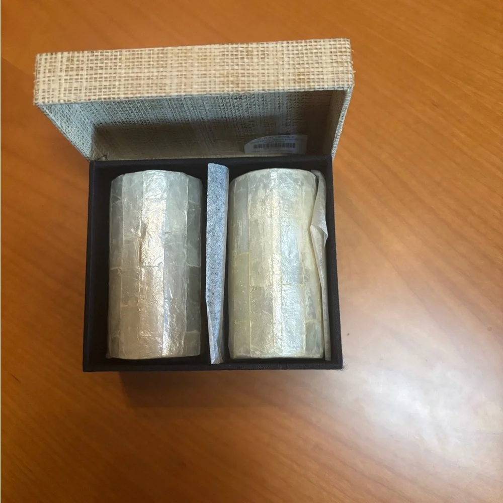 Capital salt and pepper shakers- pearl brick